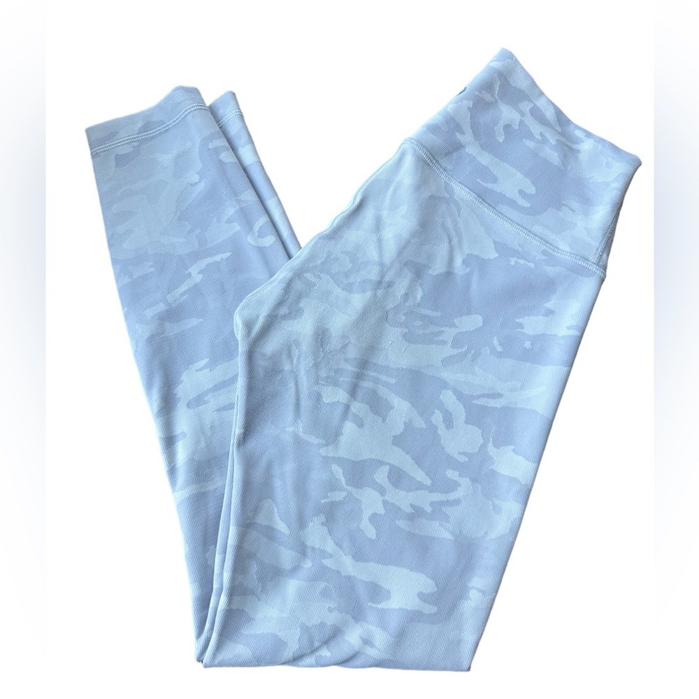 White/ grey/ silver Lululemon camo leggings
